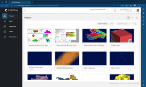a screenshot of oasis montaj Interoperability with Leapfrog via Central 