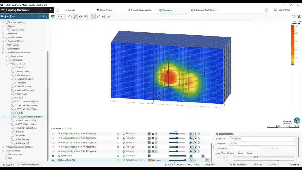 Find the best drilling target using Leapfrog Geothermal