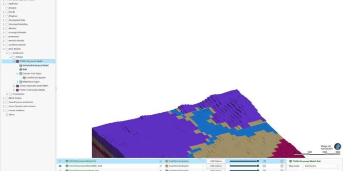 Funcionalidad mejorada para crear una simulación de flujo TOUGH de doble porosidad utilizando MINC en Leapfrog 2022.1