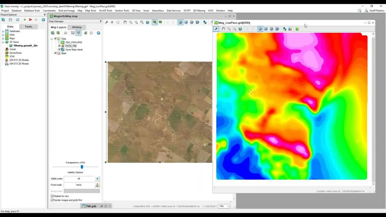 Oasis montaj: redesigned filtering (Remote Roundup 2021)