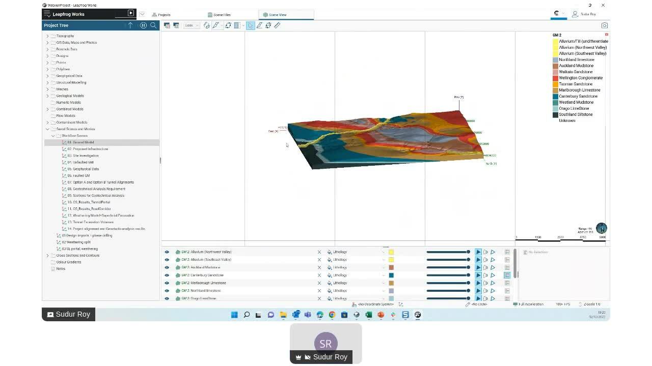 Flujo de trabajo de excavación de túneles en Leapfrog Works