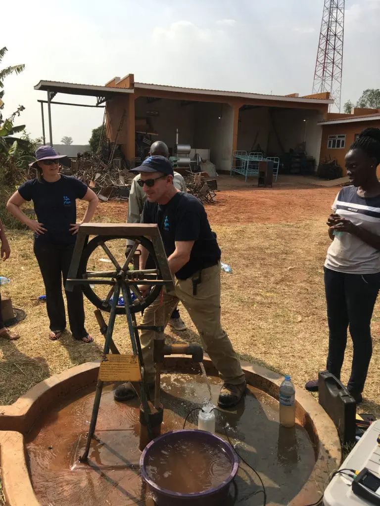  Pumping the well and testing the water 