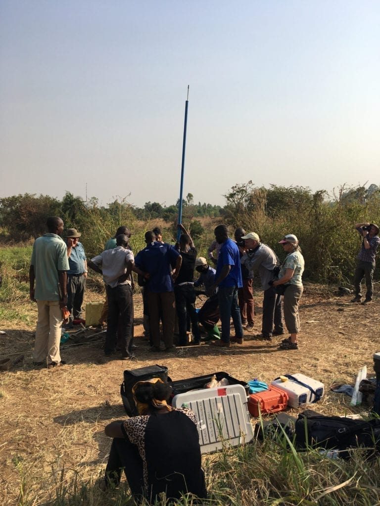 Group installing fixed well pump