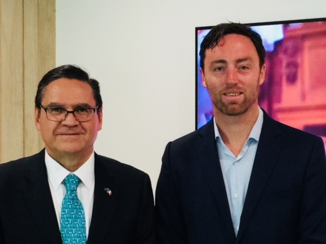   H.E. Traslosheros Hernández with Nick Fogarty  