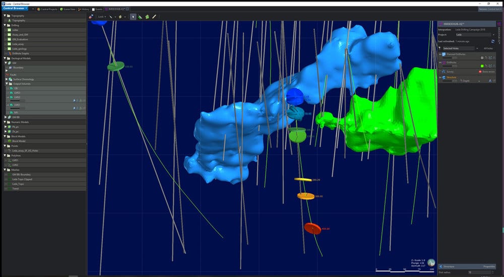  Structural data being collected and seen live in the Central Browser 