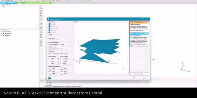 A screenshot from PLAXIS 3D