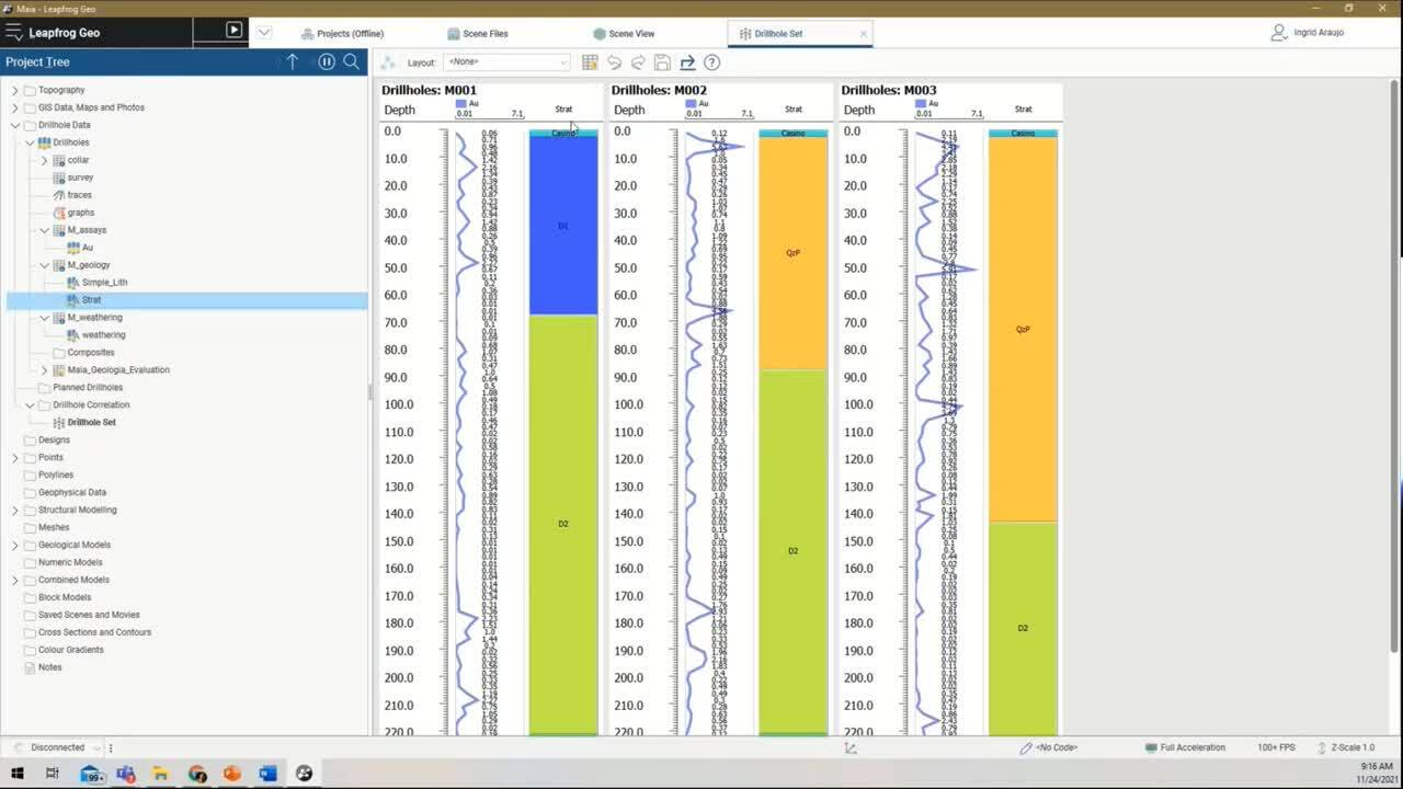 Como utilizar a ferramenta de Drillhole Correlation
