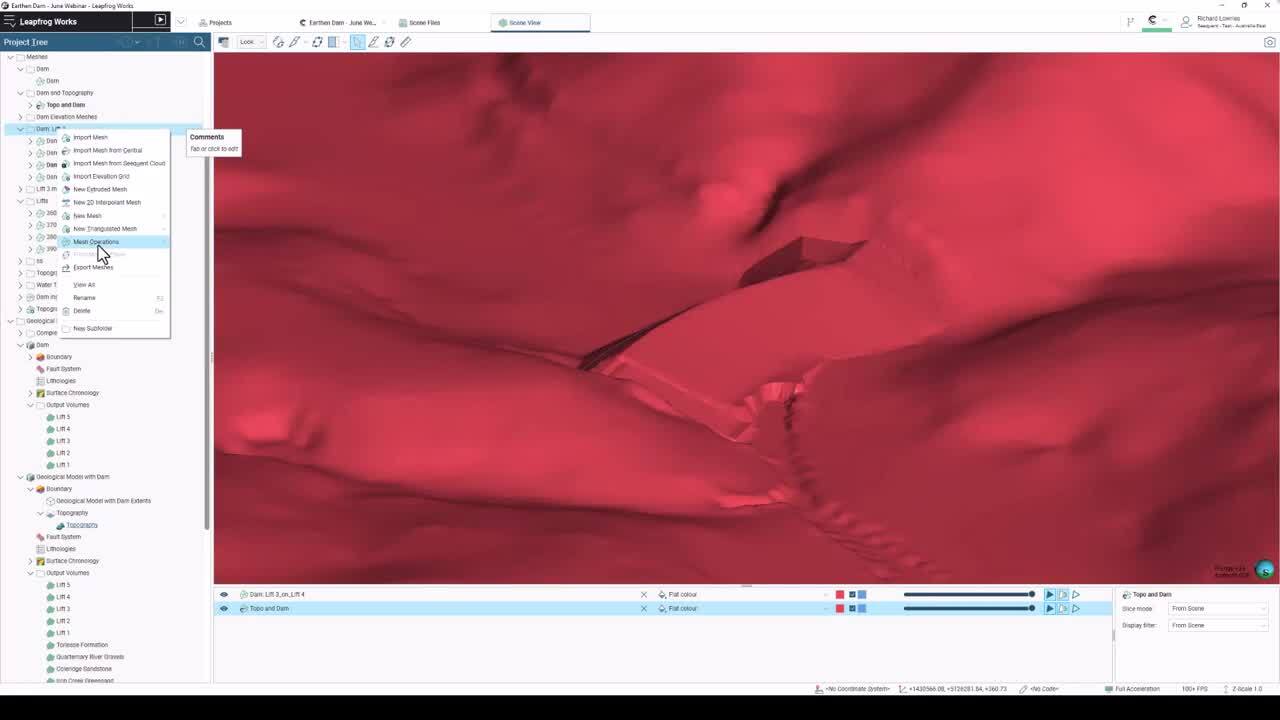 Dynamically Connected Workflow for a Stability Analysis of an Embankment Dam