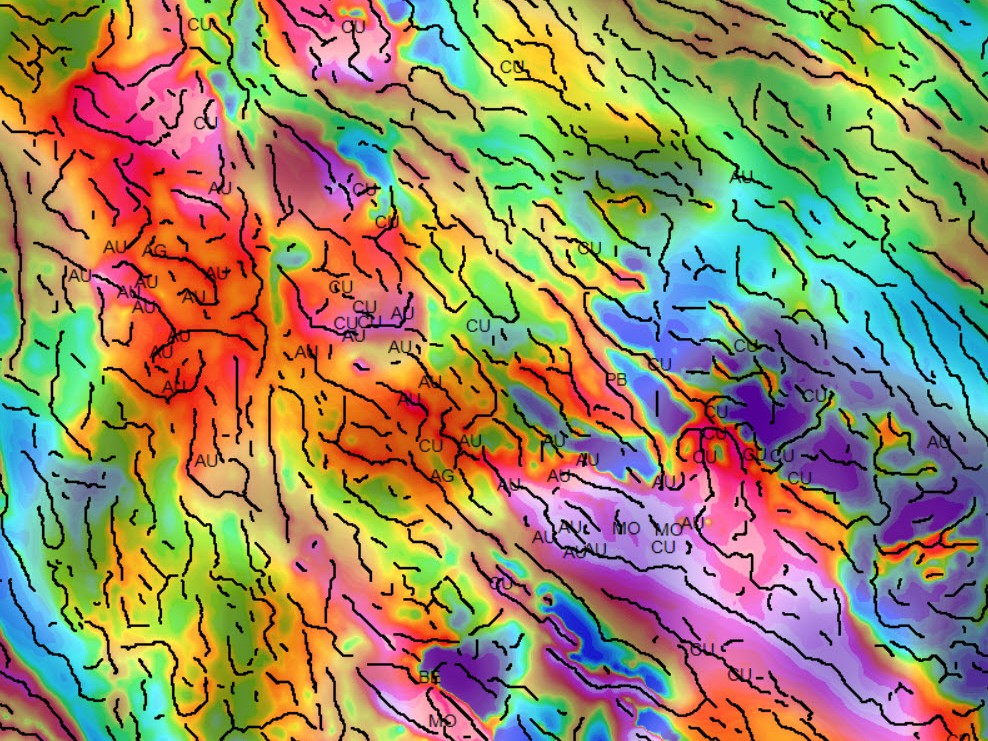 A screenshot from of Oasis montaj showcasing data interpretation