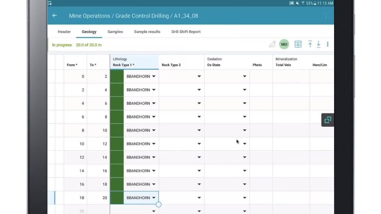 Grade control data management with MX Deposit