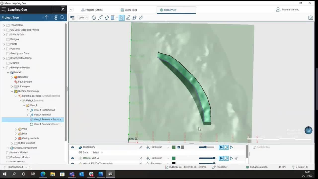 Modelando Veios Com Leapfrog GEO – 2 Sistema de Veios (Linha Gis)
