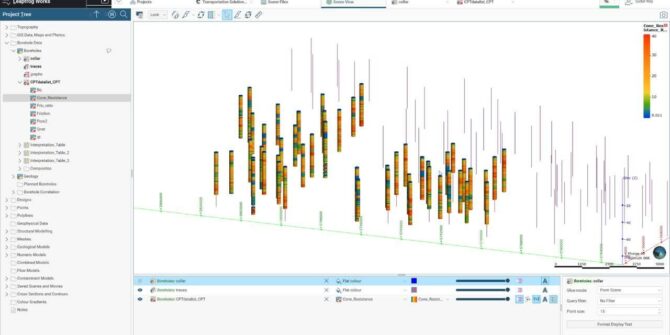 Como lidar com dados de ensaio de penetração de cone no Leapfrog Works – caracterização do solo usando dados de ensaio de penetração de cone