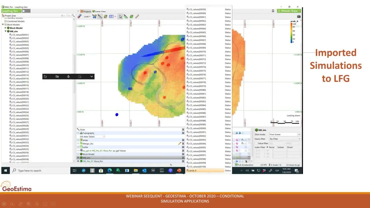 Processing Conditional Simulations in Leapfrog Edge with GeoEstima ...