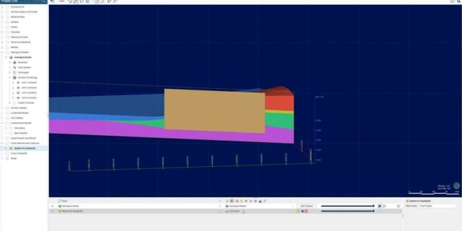 Seções transversais do Leapfrog para o GeoStudio