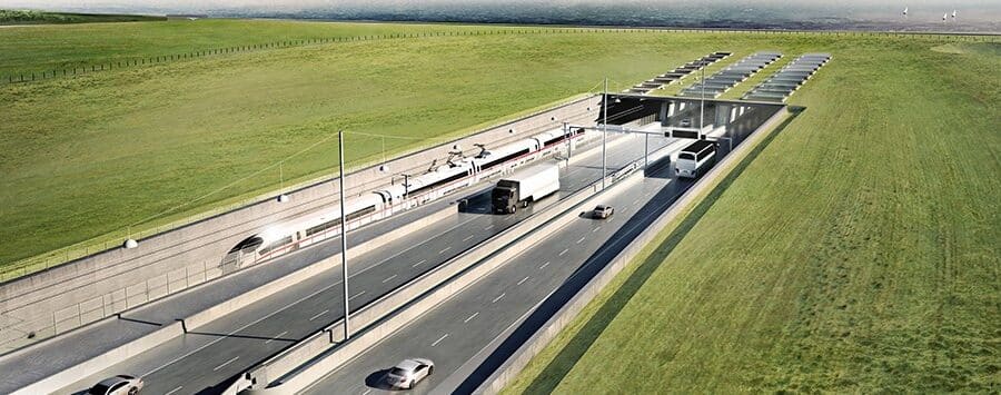 A picture of the Fehmarn Belt fixed link in Germany