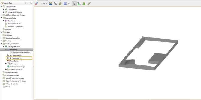 Adding a Custom Boundary and the Geological Model Structure