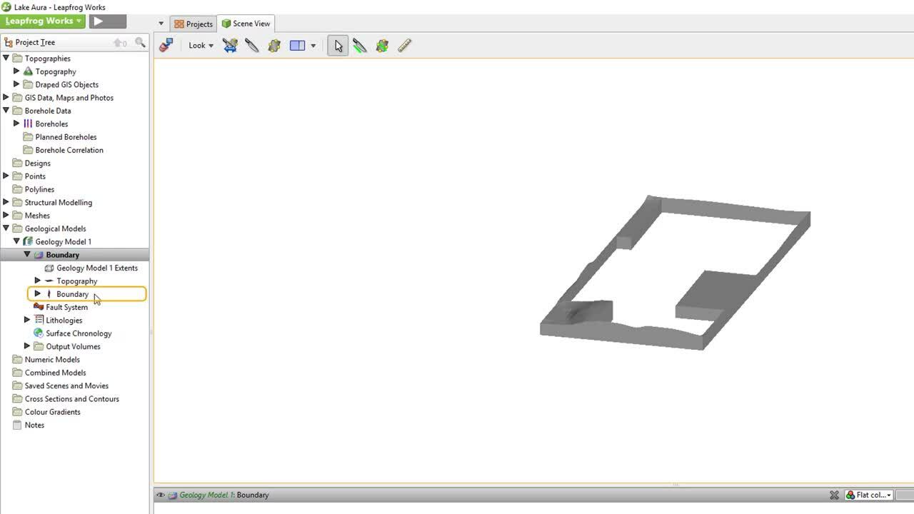 Adding a Custom Boundary and the Geological Model Structure