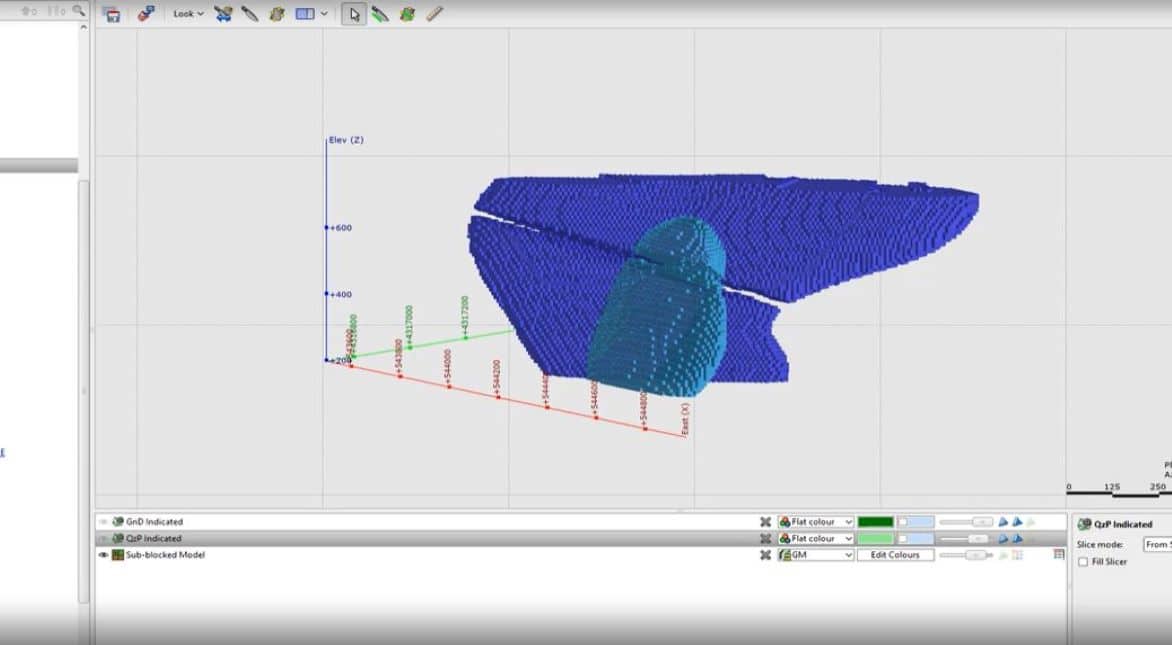 Using a refined model to report resources when you have overlapping reporting volumes in Leapfrog Edge