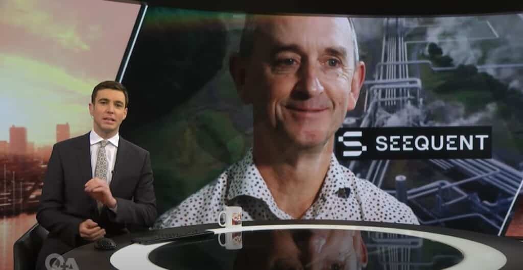 A screenshot of Seequent CEO on Q + A New Zealand