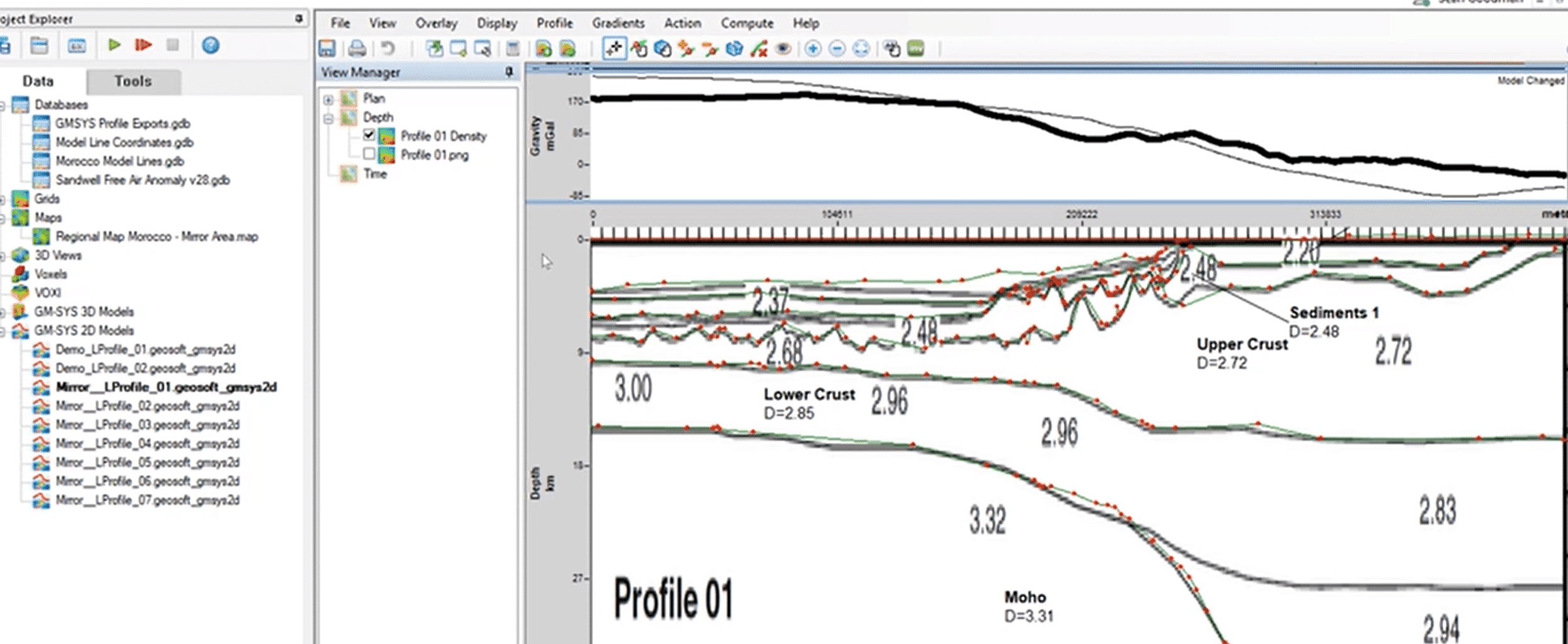 Oasis montaj: Building and Managing 2D Models in GM-SYS