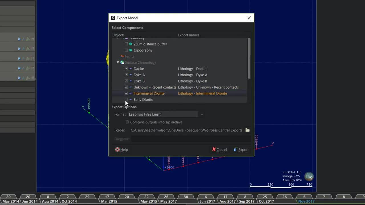 Central Browser – 6 Exporting Meshes and Block Models