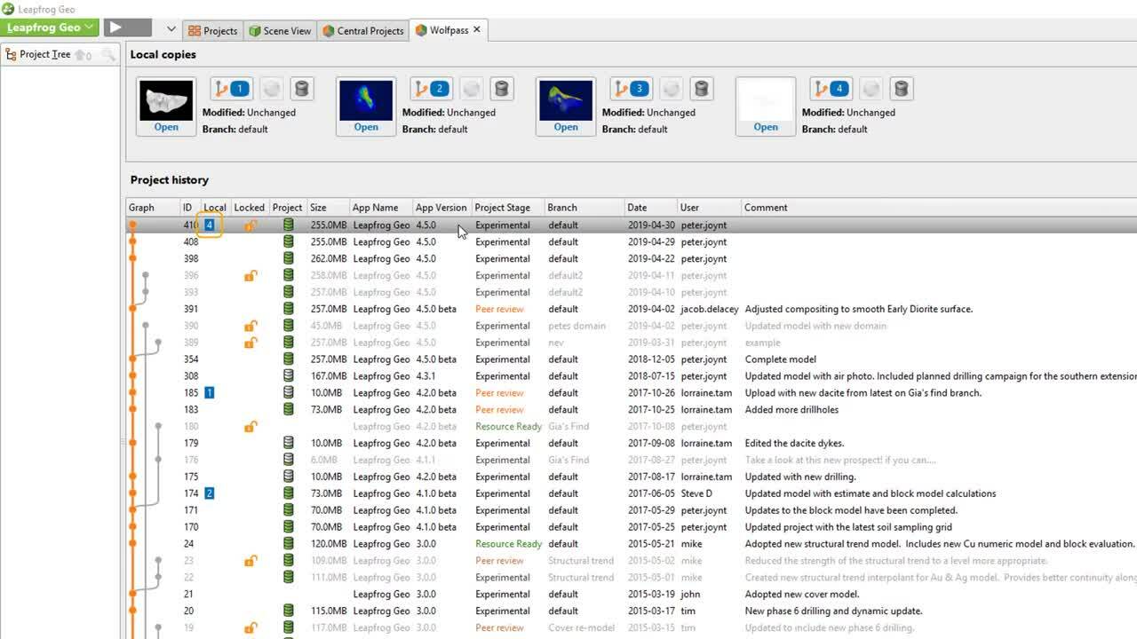 Central with Leapfrog – Downloading and Opening a Revision