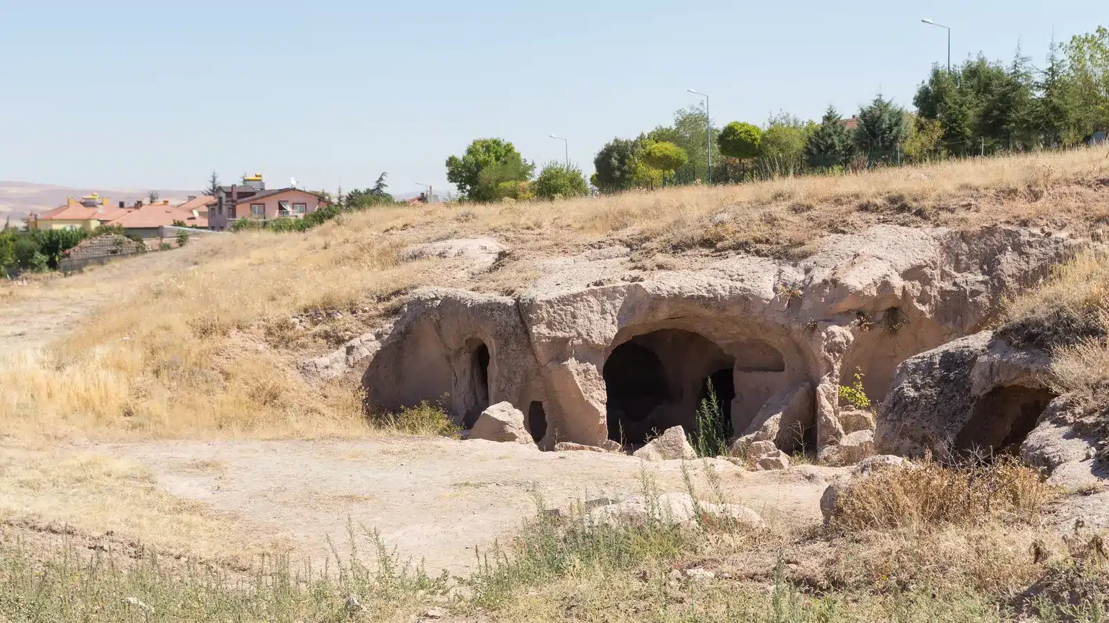 A picture of outside Derinkuyu, in Cappadocia