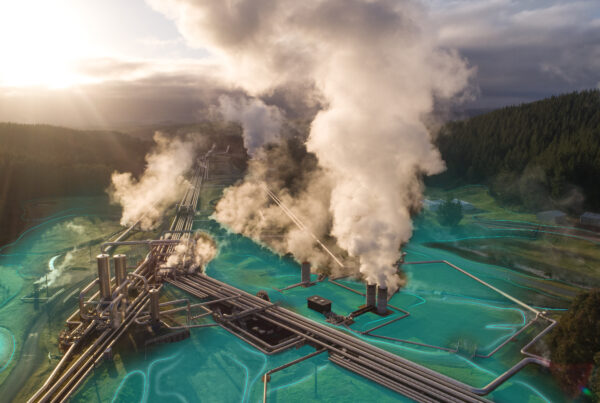 Steam rising from a Geothermal plant