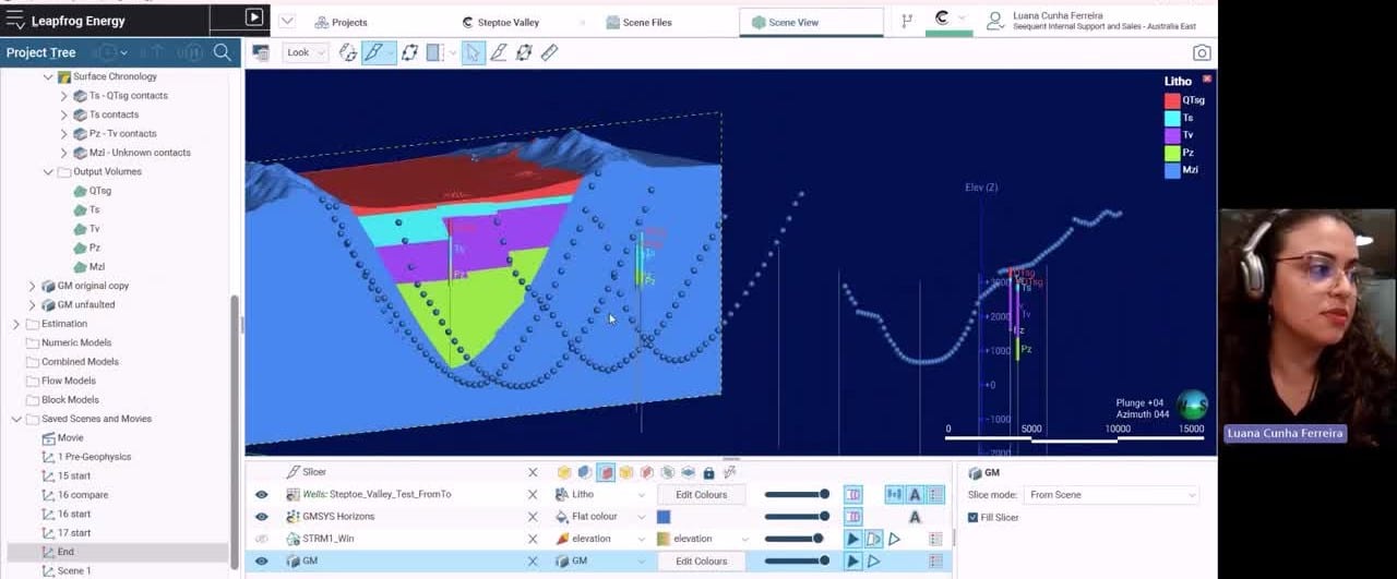 Agregue seus dados modelados no GM – SYS para o ambiente de integração 3D do Leapfrog Energy 