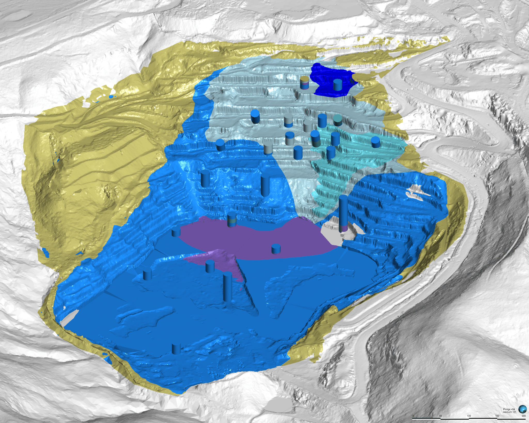 Screenshot of Hanson Leapfrog Geo model