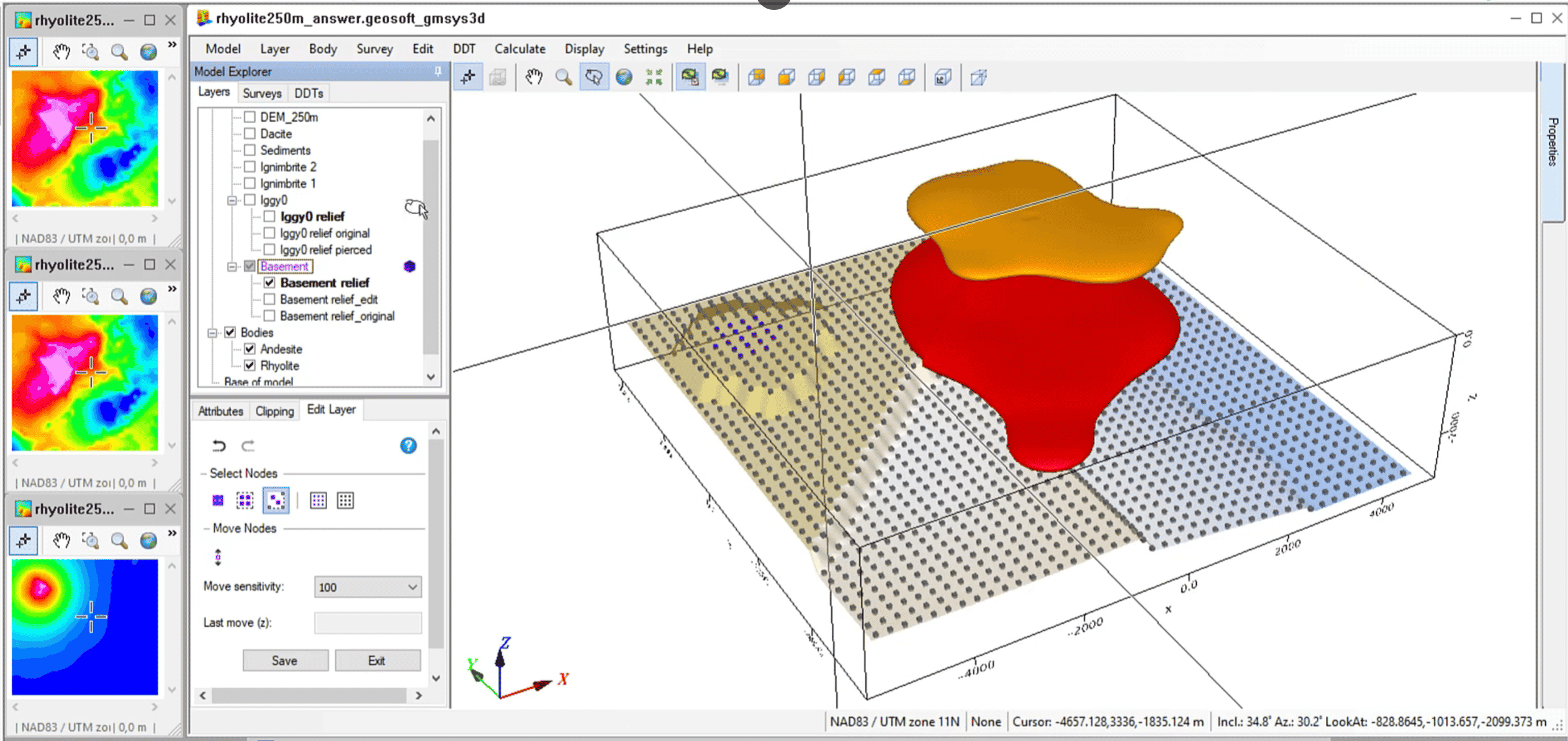 The new GM-SYS 3D Layer editing workflow in the 2022.1 release of Oasis montaj