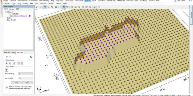 The new GM-SYS 3D Layer editing workflow in the 2022.1 release of Oasis montaj