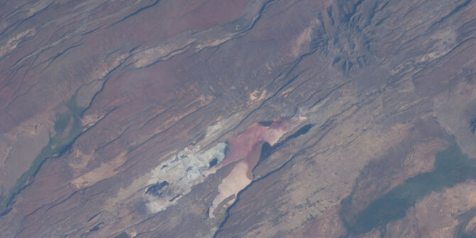 The East African Rift Valley in Kenya is featured in this image photographed by an Expedition 30 crew member on the International Space Station.