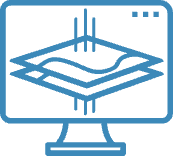 Icon representing geophysical inversion