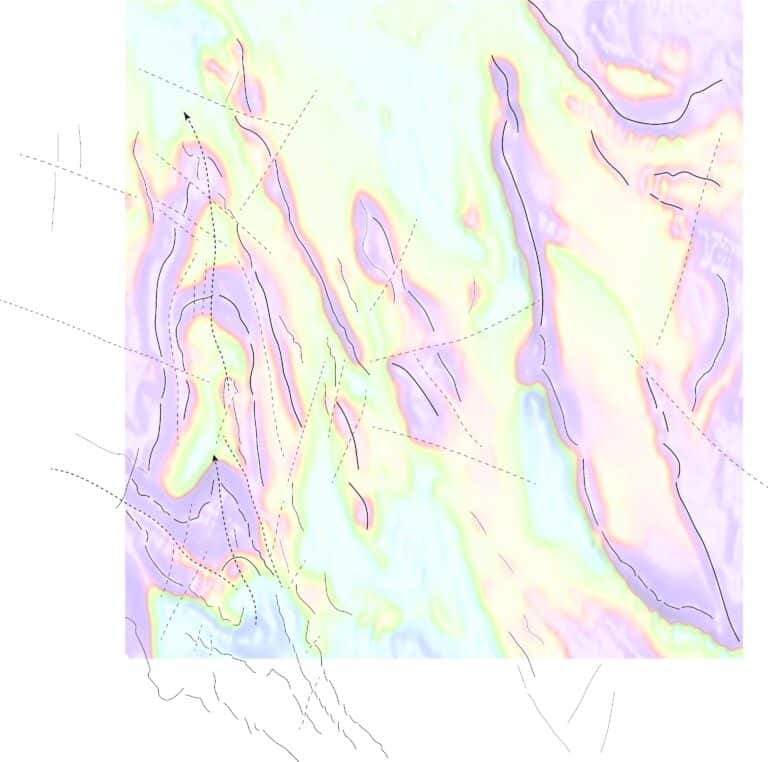 Magnetic anomaly map of a sample area using Seequent's Oasis montaj software and as part of the Kenyan Nationwide Airborne Geophysical Survey.