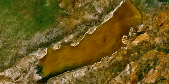 Lake Eyasi, Tanzania satellite image from Wikipedia