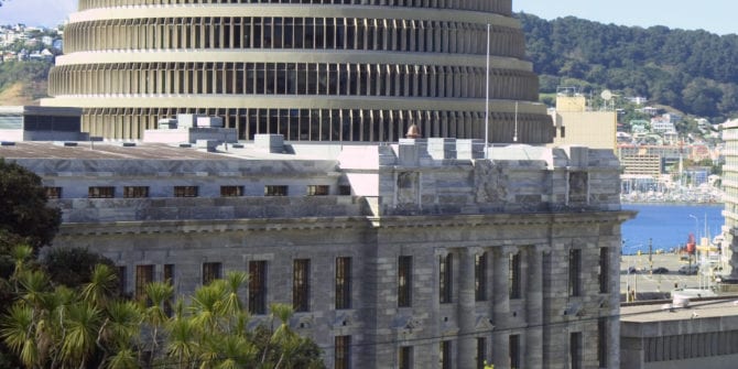 The Beehive, house of parliament Wellington, New Zealand