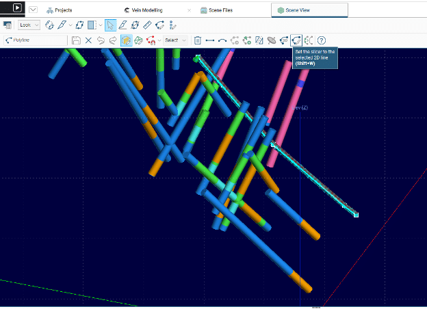 Screenshot of Leapfrog Geo model showing objects
