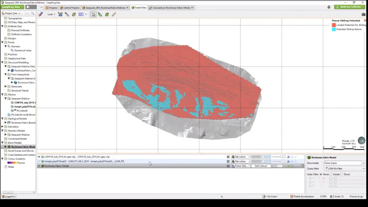 Melhorias na análise de estabilidade geotécnica usando o Leapfrog Geo e o Leapfrog Edge – webinar para parceiros (SRK Consulting)