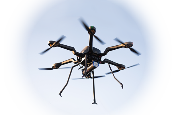 Airborne UAV with gamma ray spectrometer