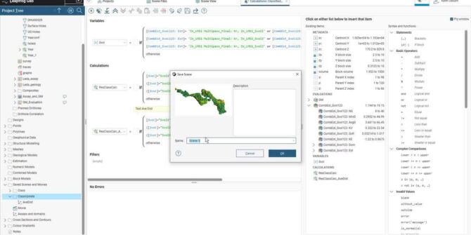 Definição de categorias de recursos minerais e cálculos usando o Leapfrog Edge