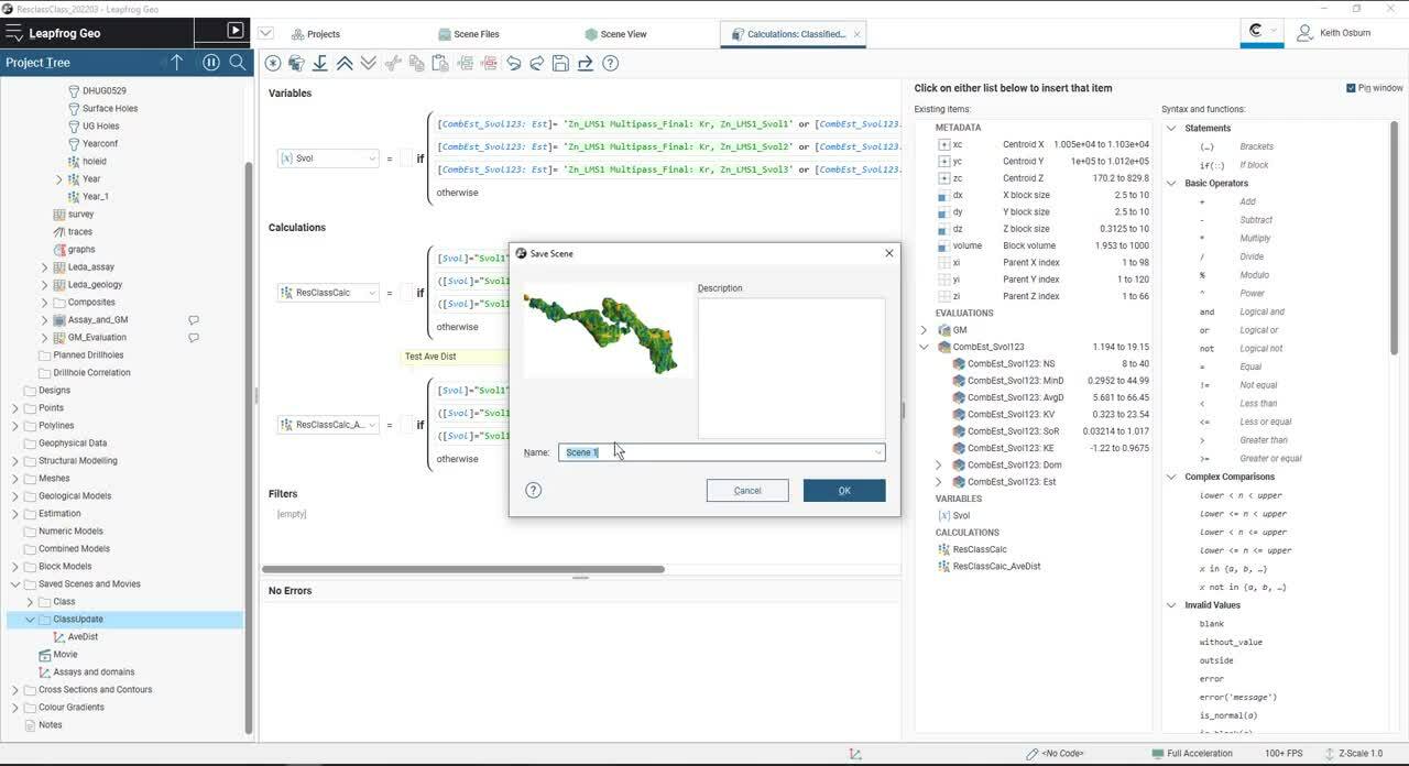 Mineral Resource Category Definition and Calculation in Leapfrog Edge