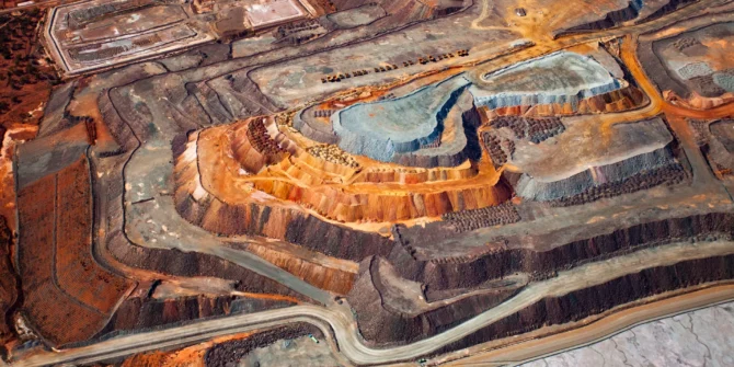 Australia's largest gold mine shot from a helicopter. GettyImages-2180967794