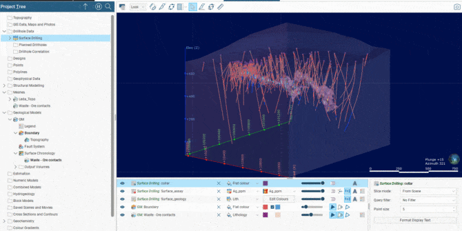 Import multiple drillhole, borehole and well data sets into your Leapfrog project