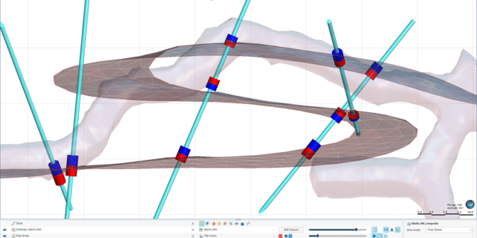 Modelado de geometrías de vetas complejas en Leapfrog 2021.1