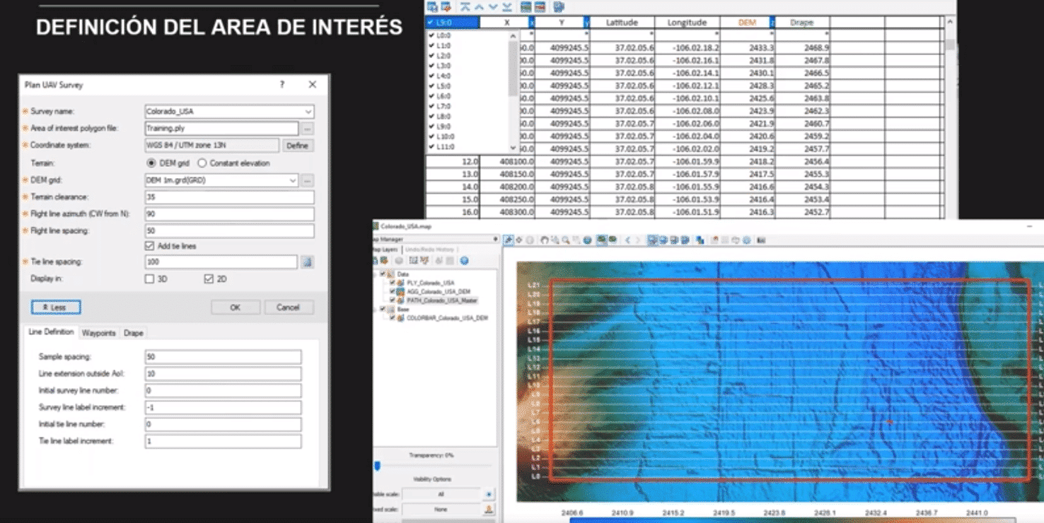 Planificacion y processamiento de dados magnéticos adquiridos con drones (UAV WORKFLOW)