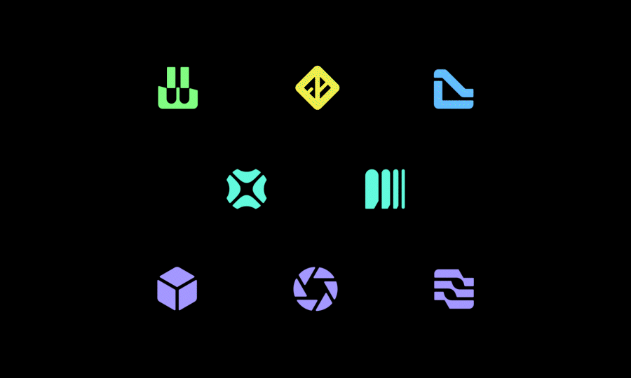 A sample of Seequent's new product logos.