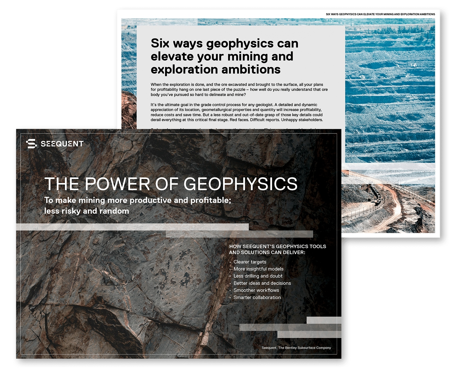 Screenshots of Seequent's Geophysics report