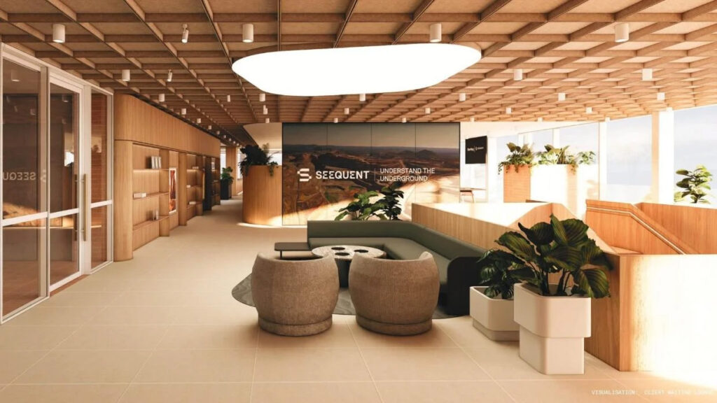 An artist’s impression of Seequent’s new office space in the office building on the corner of Cashel and Madras streets.