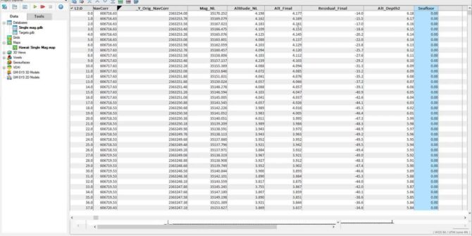 Survey Coverage tool in the UXO marine extension